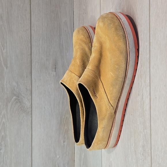 Merrell Women Juno Camel Leather Mule Clog shoes Platform shoes sz 10 - Picture 1 of 11